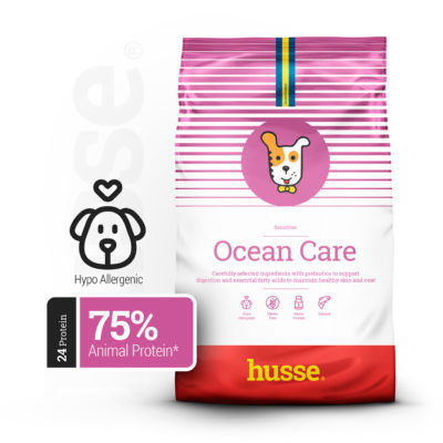 Husse Ocean Care: pilnvērtīga sausā barība pieaugušiem suņiem: 12,5 kg
