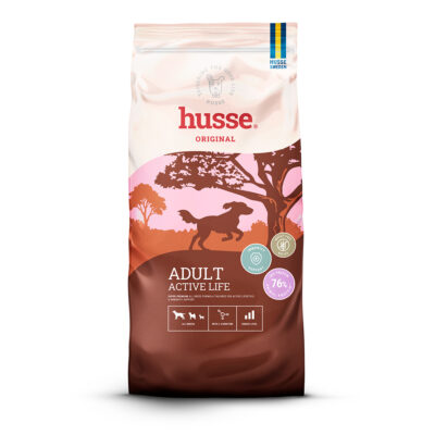 Husse Adult Active Life (ex.Optimal) sausā barība suņiem: 12kg